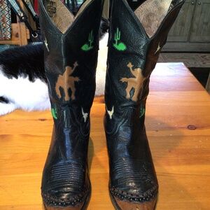 Larry Mahan Leather Cowboy boots, size 10 D